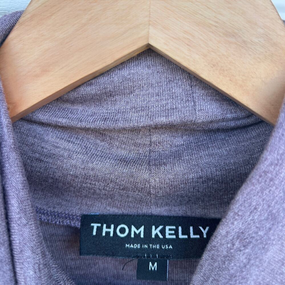 Thom Kelly Cori Turtleneck Heather Eggplant Purple Sweater Top Wool Blend Medium - Picture 6 of 6